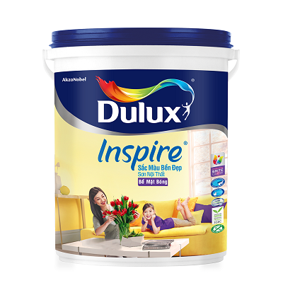 Sơn Dulux Inspire: Với sơn Dulux Inspire, bạn sẽ được trải nghiệm một không gian sống đầy sắc màu và tươi mới. Sơn có độ phủ cao, bền màu và độ bóng sang trọng, thật sự là lựa chọn hoàn hảo cho mọi gia đình.