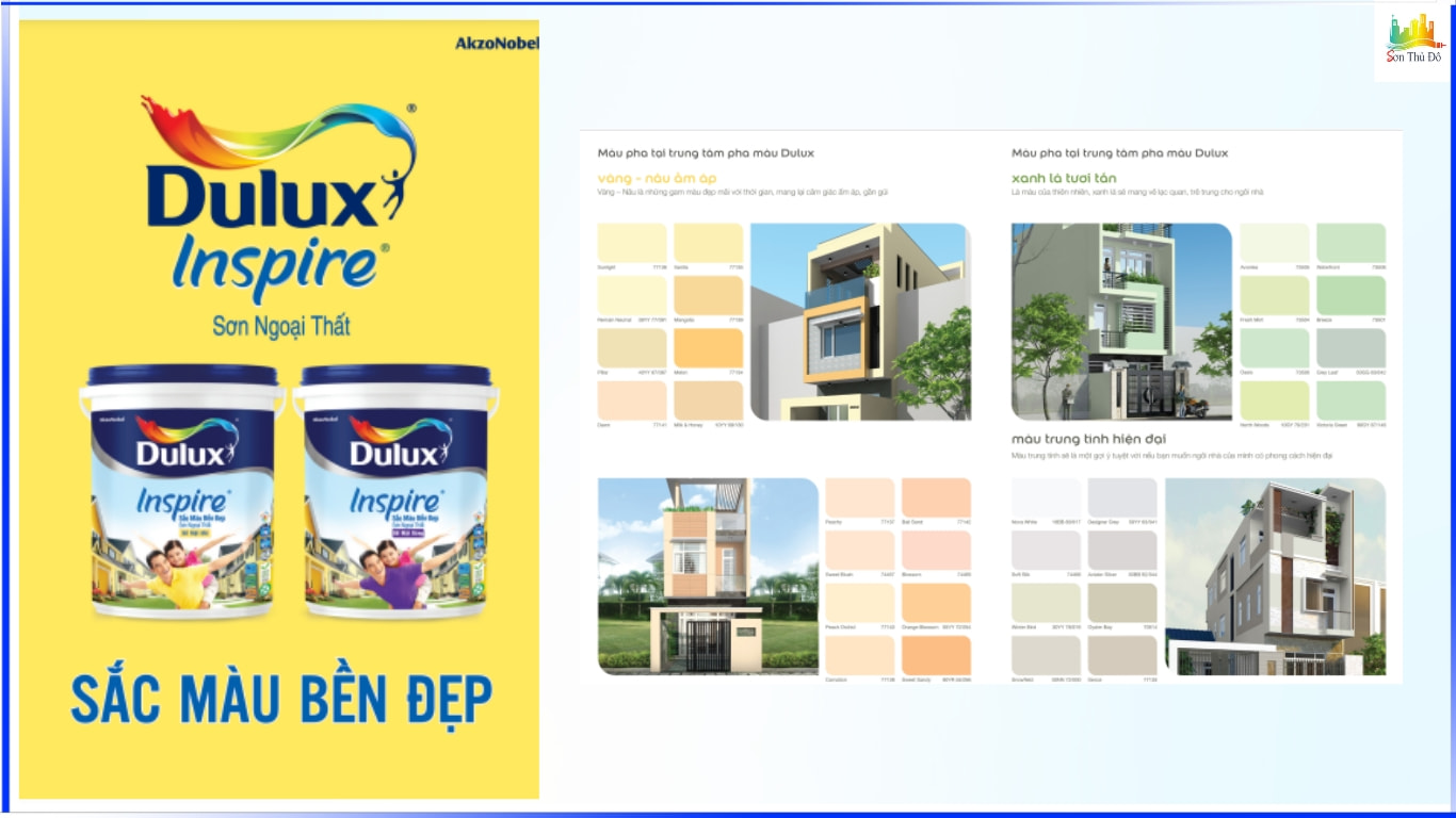 Bảng màu sơn ngoài trời Dulux Inspire