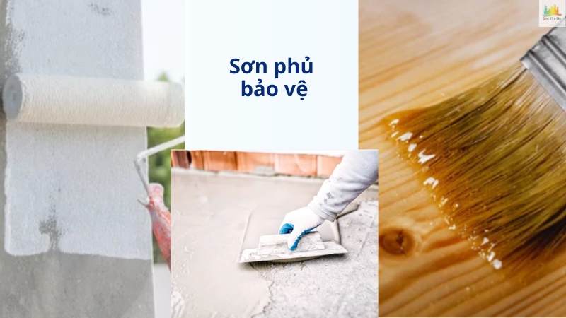 Sơn phủ bảo vệ tường đứng, sàn nhà, gỗ và kim loại